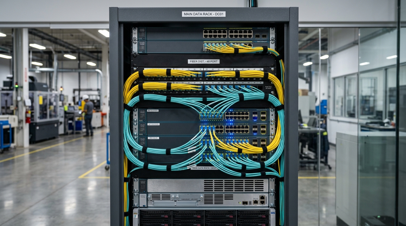 มาตรฐานการเดินสาย Fiber Optic และตู้ Network Rack สำหรับโรงงานอุตสาหกรรม (มาตรฐาน 2026)